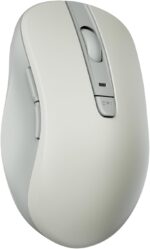 Lenovo Bluetooth Silent Mouse (WL300) - 5 Button Computer Mouse with Silent Left & Right Click – Sculpted Grip, Microsoft Swift Pair, Up to 1600 DPI (White)