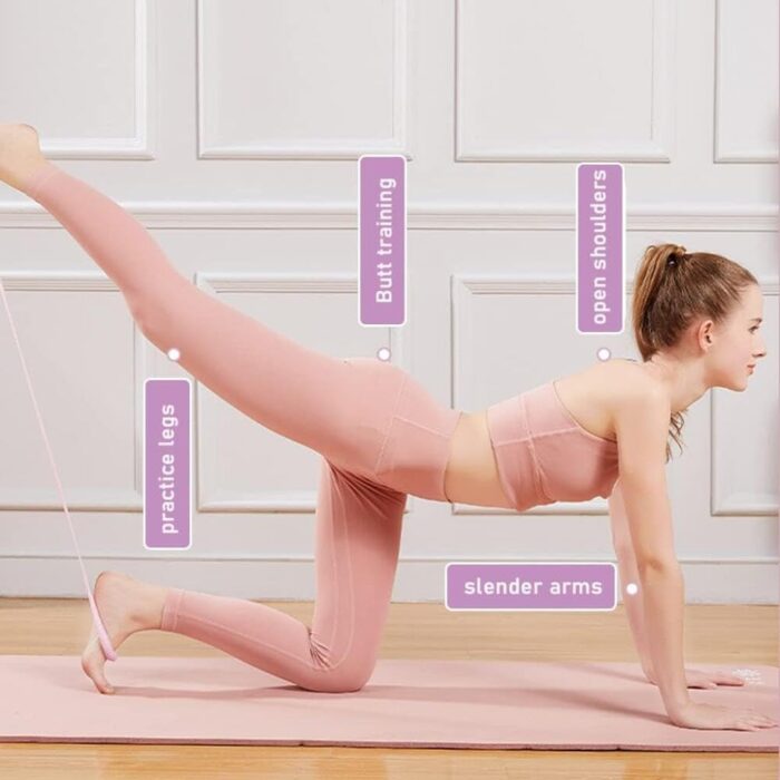 Goodern Figure 8 Resistance Band,Arm Back Shoulder Exercise Elastic Rope,Stretch Fitness Band for Yoga Pilates Stretching Elasticity Arm Back Chest,Resistance Band Elastic Exercise Equipment - Image 4
