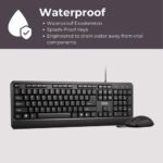 Lenovo 160 Keyboard & Mouse Wired Combo | Waterproof Exoskeleton | Splash Proof Keys | 1600 DPI Full Size Mouse | Non-Slip Scroll Wheel | Adjustable Keyboard Stand | 3 Yr Warranty - Image 2