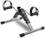 PowerMax Fitness BS-MINI Mini Cycle Pedal Exerciser with Adjustable Resistance and Digital Display - For Light Leg and Arm Exercise and Physiotherapy at Home