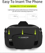 MAKINGTEC VR SHINECON Virtual Reality VR Headset 3D Glasses VR Goggles for TV, Movies & Video Games, Compatibale iOS & Android Smartphone Within 4.7-7 inch Screen, Black - Image 8
