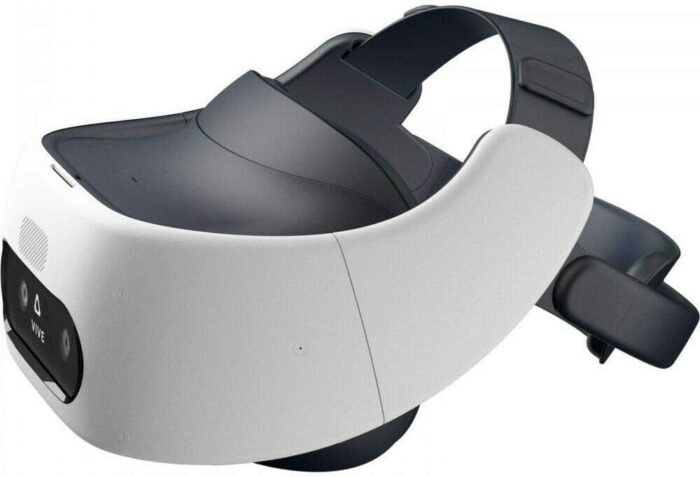 HTC Vive Pro Focus Plus 6DOF VR Headset in Almond White Bundle Including VR Headset, Controllers, face Cushion, QC 3.0 Charger and USB Type-C Cable - Image 4