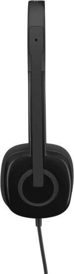 Logitech H151 Wired Headset, Stereo Headphones with Rotating Noise Cancelling Microphone, 3.5 mm Audio Jack, In Line Controls, PC/Mac/Laptop/Tablet/Smartphone Black, 981-000589, S,M,L - Image 3