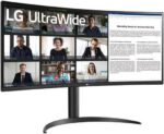LG 34WR55QC-B 34"" Curved UltraWide WQHD HDR 10 100Hz Monitor with USB Type-C, 3440x1440 Curved Display, 100Hz Refresh Rate, AMD FreeSync, Borderless Design - Image 3