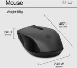 HP 330 Wireless Keyboard and Mouse Combo - 2.4 Ghz Wireless USB Receiver - Chiclet Keys, 12 Keyboard Shortcuts - 1600 DPI Multi-Surface Mouse - LED Num Lock, Caps Lock, Scroll Lock (2V9E6AA) - Image 3