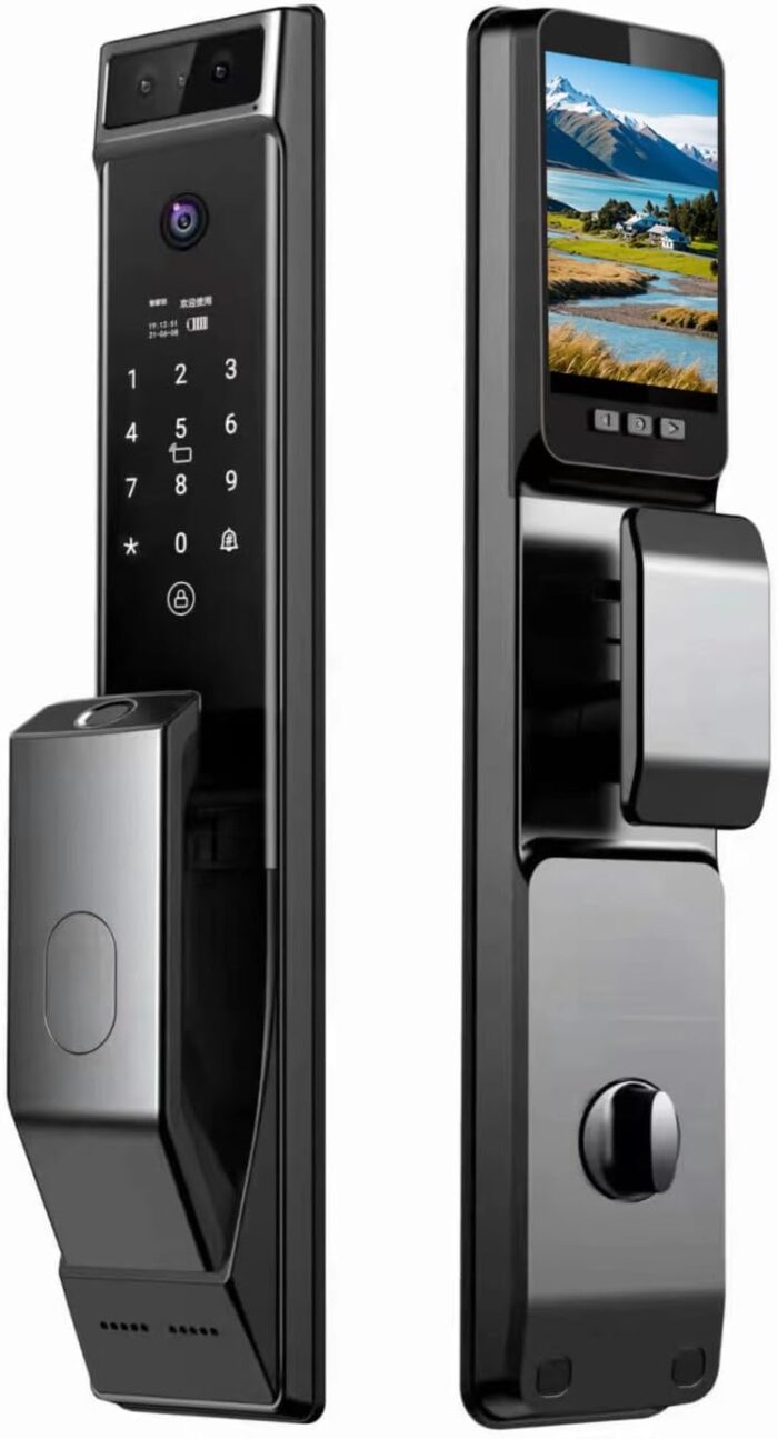 Smart Lock with HD Camera,UAE Version, 3D Facial Recognition,WiFi Video Intercom, Tuya APP Control for Apartment Home Office (S1)
