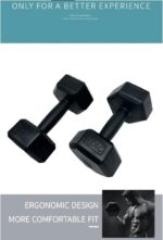Hex Neoprene Dumbbell Set of 2 (3KG Each) – Home Gym Weights for Men & Women – Non-Slip Coated Fitness Equipment-/Black - Image 3