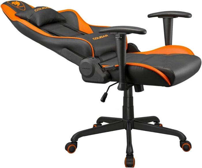 Cougar Gaming Chair Armor Elite, Steel-Frame, Breathable PVC Leather, 160° Recliner System, 120Kg Weight Capacity, 2D Adjustable Arm-Rest, Steel 5-Star Base- Orange - Image 7