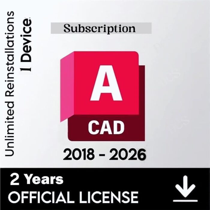 Autocad 2026, 2025 2 Years License Subscription for window or MAC 1 User