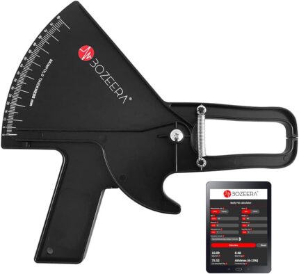 BOZEERA [Body Fat Caliper PRO] / Skinfold Caliper PRO - Inclusive Free Software, Video Interpretation and English Manual - . Premium-Version for Calculating Body Fat Percentage.