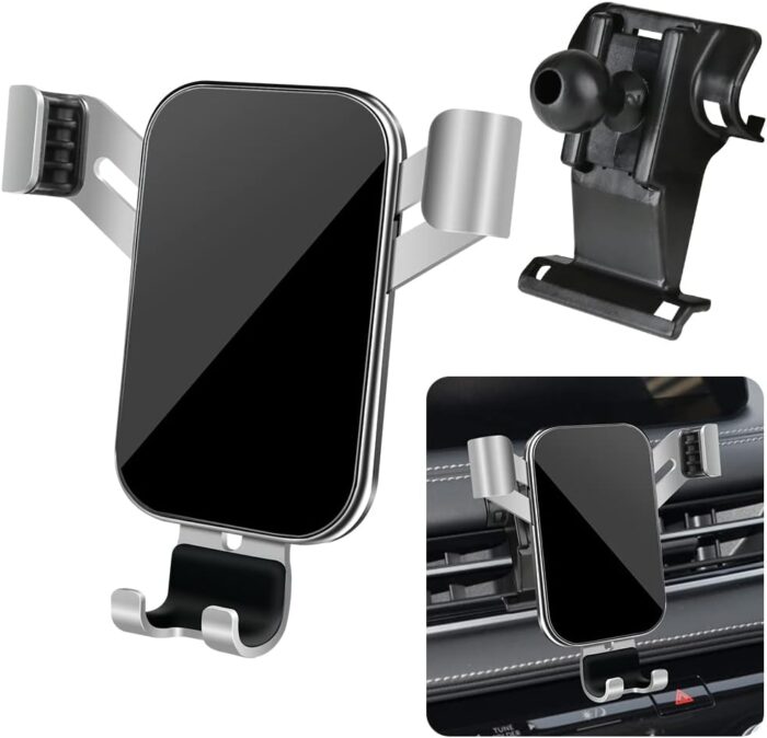 LUNQIN Car Phone Holder for Infiniti QX60 2022 2023 2024 2025 SUV Auto Interior Accessories Best Cell Phones Mount Cellphone Mobile Cradle Charging Navigation Bracket Air Vent Screen Stand Accessory