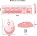 Mofii Wireless Keyboard and Mouse Combo,2.4G USB Multi-Color Cute Full Size Keyboard and Optical Mice Set for Computer Desktop PC Laptop (Pink-Mixed)…… - Image 6
