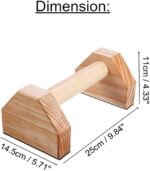 N/F 1 Pair Parallettes Gymnastics Calisthenics Handstand Bar Wooden Fitness Exercise Tools Training Gear Push-Ups Double Rod Stand - Image 2