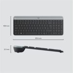 Logitech MK470 Slim Wireless Keyboard and Mouse Combo - Modern Compact Layout, Ultra Quiet, 2.4 GHz USB Receiver, Plug n' Play Connectivity, Compatible with Windows - Black - Image 7