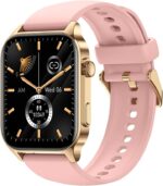 DMG 1.91" Smart Watch for Men Women(Receive & Dial), 100+ Sports Modes Fitness Tracker with Heart Rate/SpO2/Blood Pressure/Sleep Monitor, Step Calorie Counter, IP68 Water Resistant Smartwatches (Pink)