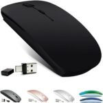 KLO Rechargeable Bluetooth Mouse for MacBook pro/MacBook air/Laptop/iMac/ipad, Wireless Mouse for MacBook pro MacBook Air/iMac/Laptop/Notebook/pc(Bluetooth Mouse/Black)