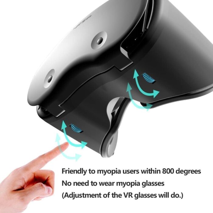 Gokcan B VR Headset for Phone – Virtual Reality Headset for iPhone & Android – 3D Glasses for Movies & Games – Adjustable Anti-Blue Light Lenses, 120° FOV, Comfortable VR Goggles for All Smartphones - Image 4