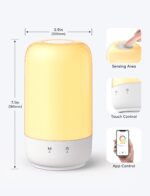 meross Smart Lamp, Wi-Fi Table Lamp Compatible with Apple HomeKit Alexa Google Home, Bedside Touch Lamp RGBWW Colour Voice Remote app Control (2.4GHz Wi-Fi Only), 1 Count (Pack of 1) - Image 8