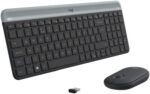 Logitech MK470 Slim Wireless Keyboard and Mouse Combo - Modern Compact Layout, Ultra Quiet, 2.4 GHz USB Receiver, Plug n' Play Connectivity, Compatible with Windows - Black