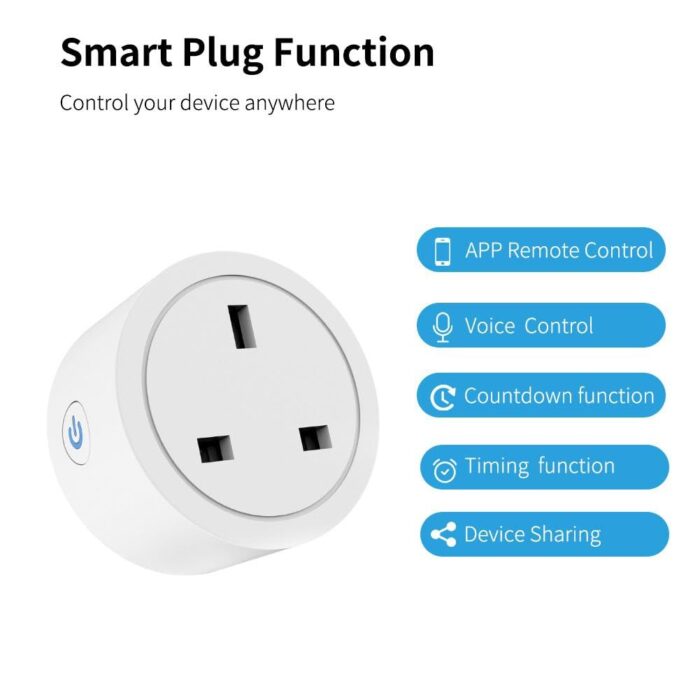 UanTii Tuya Wifi Smart Plug 20A Wireless Socket Mini Wifi Outlet Timing Schedule Function Smart Life App Remote Control Works with Amazon Alexa Google Home Siri Samsung Smart Things (4) - Image 2