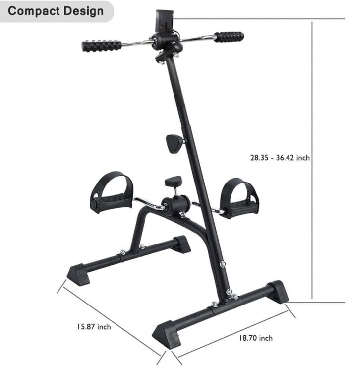 Pedal Exerciser Bike Hand Arm Leg and Knee Peddler Adjustable Fitness Equipment for Seniors, Elderly Home Pedal Exercise Bike for Total Body - Image 2