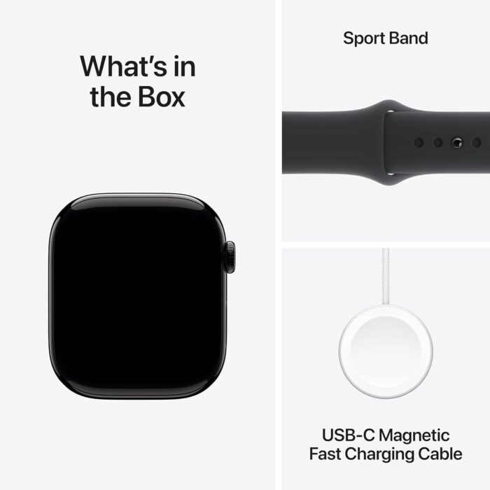 App.le Watch Series 10 GPS 46 mm Smartwatch with Jet Black Aluminium Case with Black Sport Band -Fitness Tracker, Always-On Retina Display MASTER COPY - Image 4