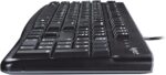 Logitech K120 Wired Business Keyboard for Windows or Linux, USB Plug-and-Play, Full-Size, Spill Resistant, Curved Space Bar, PC/Laptop, QWERTY UK Layout - Black - Image 4