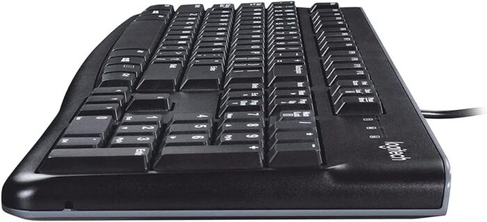 Logitech K120 Wired Business Keyboard for Windows or Linux, USB Plug-and-Play, Full-Size, Spill Resistant, Curved Space Bar, PC/Laptop, QWERTY UK Layout - Black - Image 4