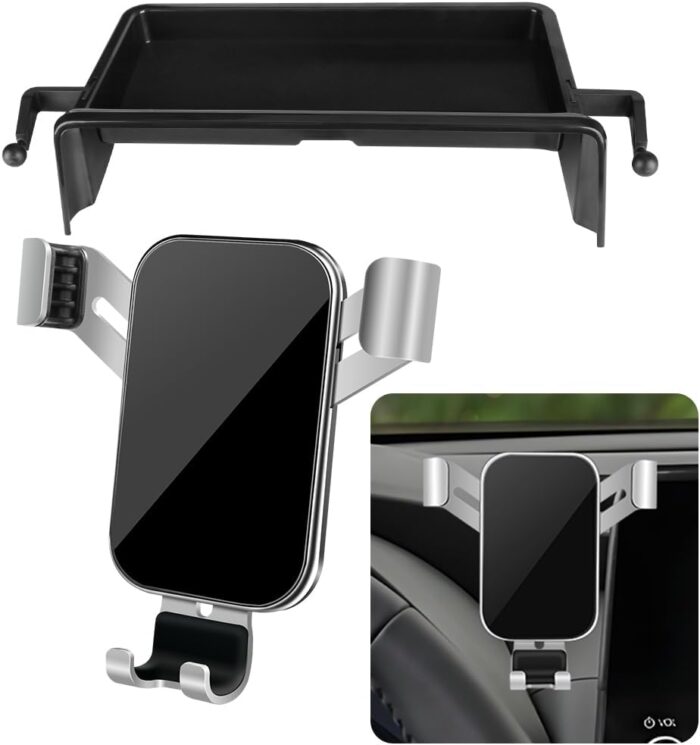 Car Phone Holder Center Console Organizer Tray for Toyota Grand Highlander 2024 2025 [12.3 inch Touch Screen] Auto Interior Accessories Best Cell Phones Mount Mobile Cellphone Stand Dashboard Storage - Image 1