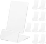 Generic Phone Stand 10Pcs Portable: Acrylic Cell Phone Stand - Transparent Office Desk Accessories for Smartphone