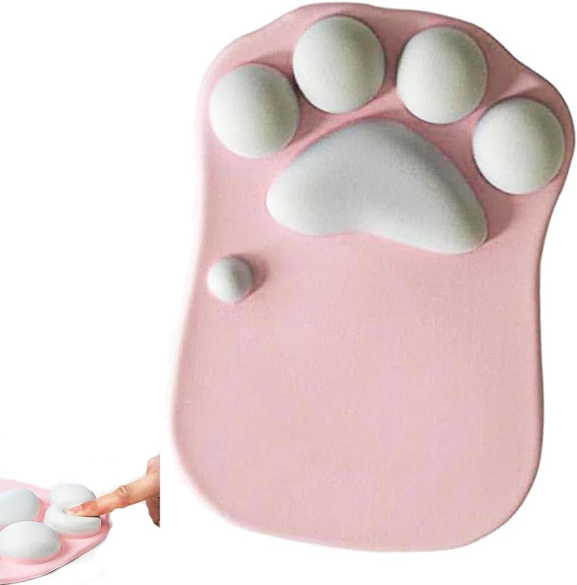 SAHENITEANA Wrist Rest, Cute Mouse Pad With Wrist Support, Cat Paw Design, Gifts for Office Desk Home Gaming, Kawaii Stuff, Ergonomic Mouse Pad, Desk Accessories Supplies (Pink) SAHENITEANA Wrist Rest, Cute Mouse Pad With Wrist Support, Cat Paw Design, Gifts for Office Desk Home Gaming, Kawaii Stuff, Ergonomic Mouse Pad, Desk Accessories Supplies (Pink)