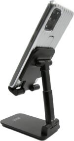 Technomounts Foldable Cell Phone Stand for Desk, Portable Mobile Phone Holder for 3.5" - 7.9" (Black) - Image 5