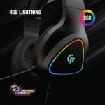 Porodo RGB Wired Gaming Headphone with Noise Cancelling, 3D Dimensional HD Sound, RGB Breathing Light Gaming Headset, 3.5mm Dual Audio Jack, Omni-Directional Microphone, 2.1m Cable - Black - Image 7