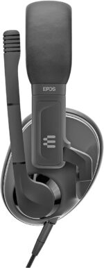 Epos H3 Closed Acoustic Gaming Headset With Noise Cancelling Microphone Plug & Play Audio Around The Ear Adjustable, Ergonomic For Pc, Mac, Ps4, Ps5, Switch, Xbox Onyx Black, 1000888, H3 Black, Wired - Image 5