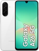 Samsung Galaxy A26 5G, Android Smartphone, 256GB Storage, 8GB RAM, White, 50MP Camera, Large Display, Long Battery Life (UAE Version)