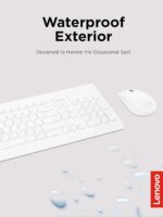 Lenovo 510 Wireless Combo with 2.4 GHz USB Receiver, Slim Full Size Keyboard, Full Number Pad, 1200 DPI Optical Mouse, Left or Right Hand, GX30W75336, White - Image 5