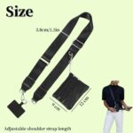 Phone Strap with Zippered Pouch, Anti Theft Clip and Go phone Strap with Zipper Wallet, Crossbody Cell Phone Lanyard Neck Wristlet Strap Chain String Phone Accessories for Women, Black, other - Image 2