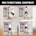 SPNOR Power Tower Pull Up Bar Station, Multi-Function Adjustable Height Dip Station for Home Gym Workout, Heavy Duty Strength Training Fitness Equipment, Pull Up Stand - Image 7