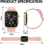 DMG 1.91" Smart Watch for Men Women(Receive & Dial), 100+ Sports Modes Fitness Tracker with Heart Rate/SpO2/Blood Pressure/Sleep Monitor, Step Calorie Counter, IP68 Water Resistant Smartwatches (Pink) - Image 7