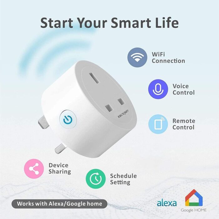 SKY-TOUCH 4 PACK WiFi Smart Plug, 16A Smart Outlet Plug Socket Compatible with Alexa, Smart Life APP Wireless Remote Control, with Remote Control & Voice Control, Timer Function, No Hub Required - Image 10