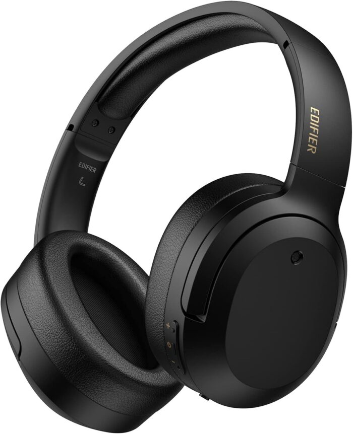 Edifier W820NB Plus Hybrid Active Noise Cancelling Headphones – LDAC Codec – Hi-Res Audio Wireless & Wired – Fast Charge – 49H Playtime – Over Ear Bluetooth V5.2 Headphones – Black