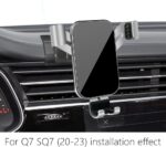 LUNQIN Car Phone Holder for Audi Q7 SQ7 2020 2021 2022 2023 2024 2025 and Audi Q8 SQ8 RSQ8 2019-2025 Auto Interior Accessories Best Cell Phones Mount Cellphone Mobile Cradle Charging Navigation Stand - Image 2