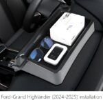 Car Phone Holder Center Console Organizer Tray for Toyota Grand Highlander 2024 2025 [12.3 inch Touch Screen] Auto Interior Accessories Best Cell Phones Mount Mobile Cellphone Stand Dashboard Storage - Image 2