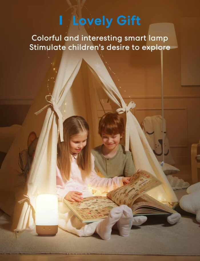 meross Smart Lamp, Wi-Fi Table Lamp Compatible with Apple HomeKit Alexa Google Home, Bedside Touch Lamp RGBWW Colour Voice Remote app Control (2.4GHz Wi-Fi Only), 1 Count (Pack of 1) - Image 2