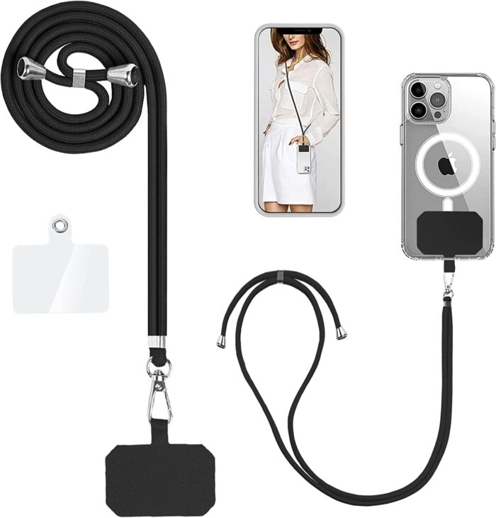 BANGRICH ã€ debaidan-aeã€‘ Phone Lanyard, Neck Lanyard, Nylon Mobile Phone Lanyard, Neck Strap and Wrist Strap Key Chain, Adjustable Women’s Crossbody Lanyard for iPhone, Galaxy and Most Smartphones