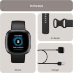 Fitbit Versa 4 Fitness Smartwatch with Daily Readiness, GPS, 24/7 Heart Rate, 40+ Exercise Modes, Sleep Tracking and more, Black/Graphite, One Size (S & L Bands Included) Bluetooth - Image 7