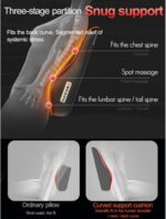 Toshionics Shiatsu Back & Neck Massager Cervical Spine Pillow Massager Neck Massager Pillow Neck Waist Shoulder Lumbar Back Body For Muscle Pain Relief, Chairs and Cars Cushion - Image 3