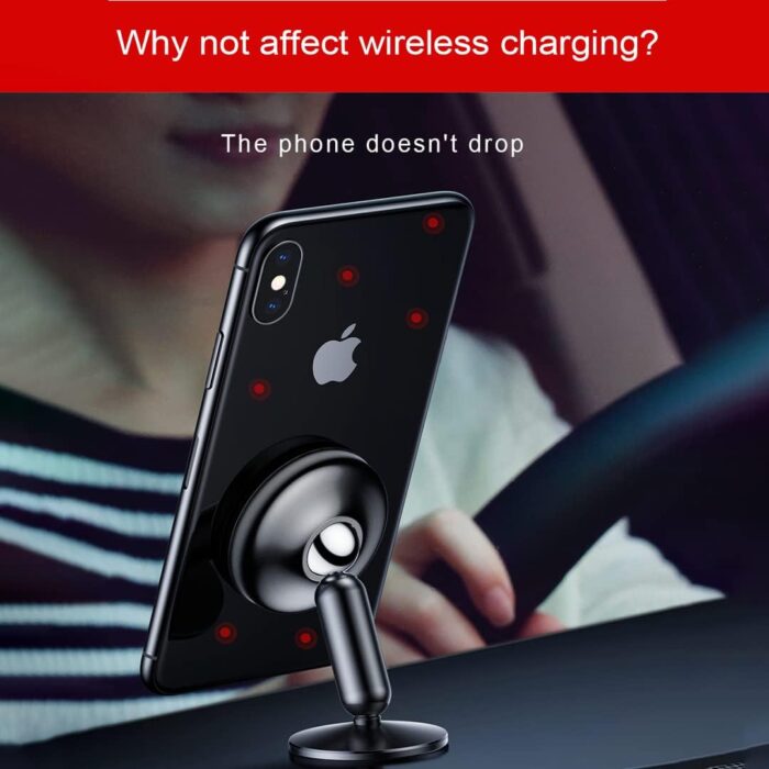 Baseus Magnetic Car Phone Holder for Dashboard, 360° Rotation Cell Phone Mount With Ultra Strong Magnet Compatible with iPhone 15 Pro Max, Samsung Galaxy S24 Ultra & More - Image 4