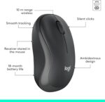 Logitech MK295 Silent Wireless Mouse & Keyboard Combo with SilentTouch Technology, Full Numpad, Advanced Optical Tracking, Lag-Free Wireless, 90% Less Noise, AR Keyboard - Graphite - Image 8