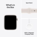 Apple Watch SE (2nd Gen) GPS + Cellular 44mm Smartwatch with Starlight Aluminium Case with Starlight Sport Band - M/L. Fitness and Sleep Trackers, Crash Detection, Heart Rate Monitor, Retina Display - Image 6